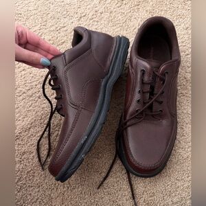 Rockport Dark Brown Leather Men's Oxfords